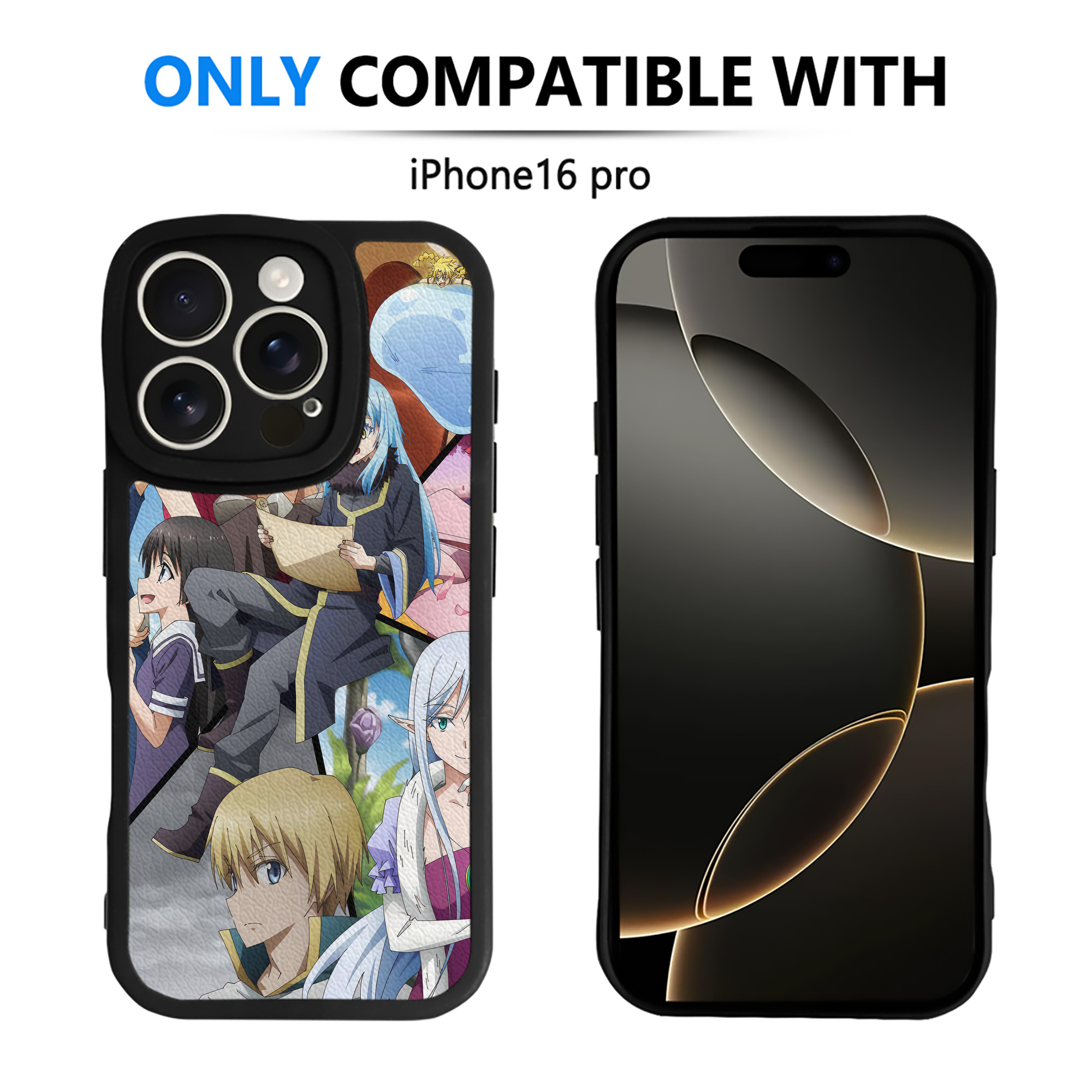 （画像用） 転スラ Regarding Reincarnated to Slime 【iPhone 16シリーズ対応】シリコンスマホケース（レザー調） 材質：シリコン